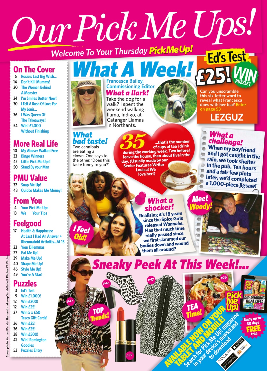 Pick Me Up Preview Pages