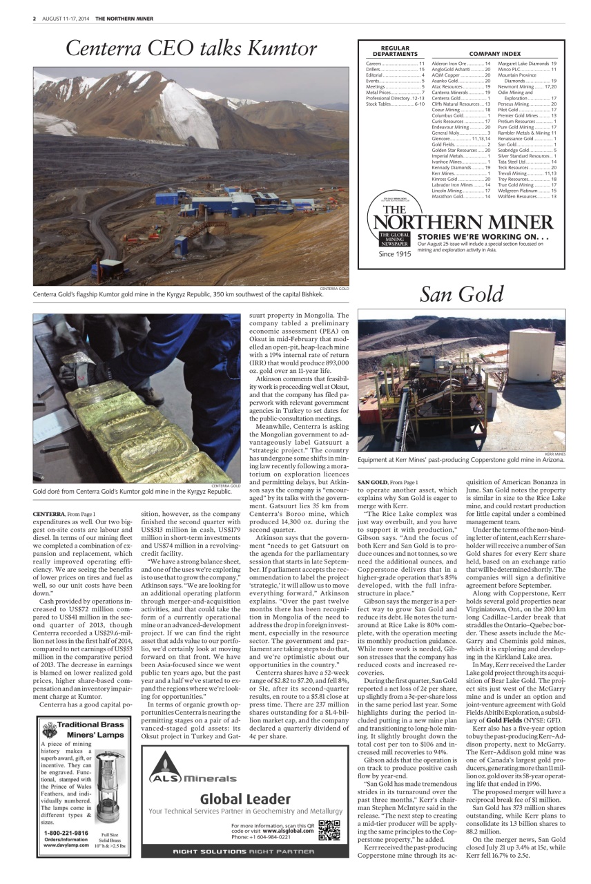 The Northern Miner Preview Pages