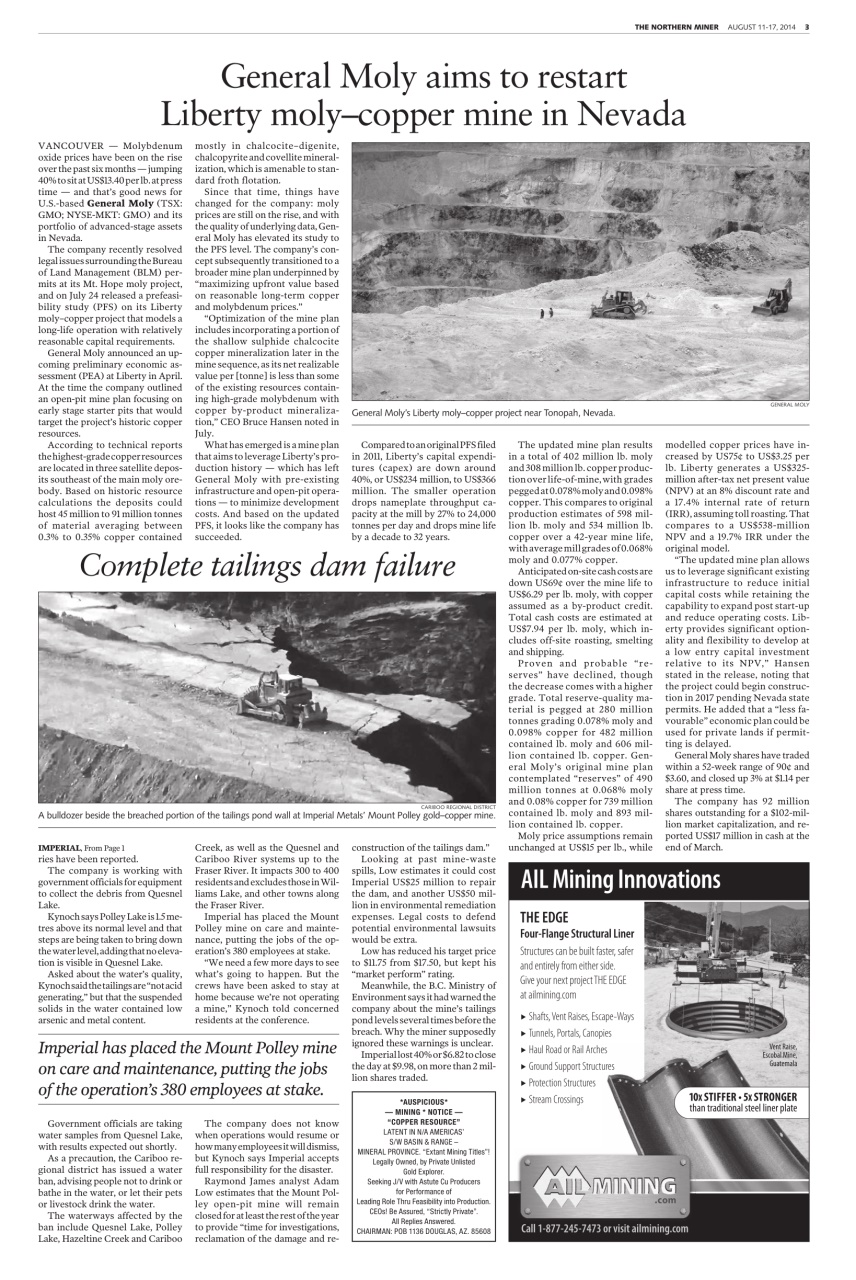 The Northern Miner Preview Pages