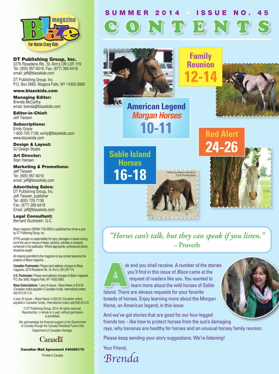 Blaze Magazine For Horse Crazy Kids Preview Pages