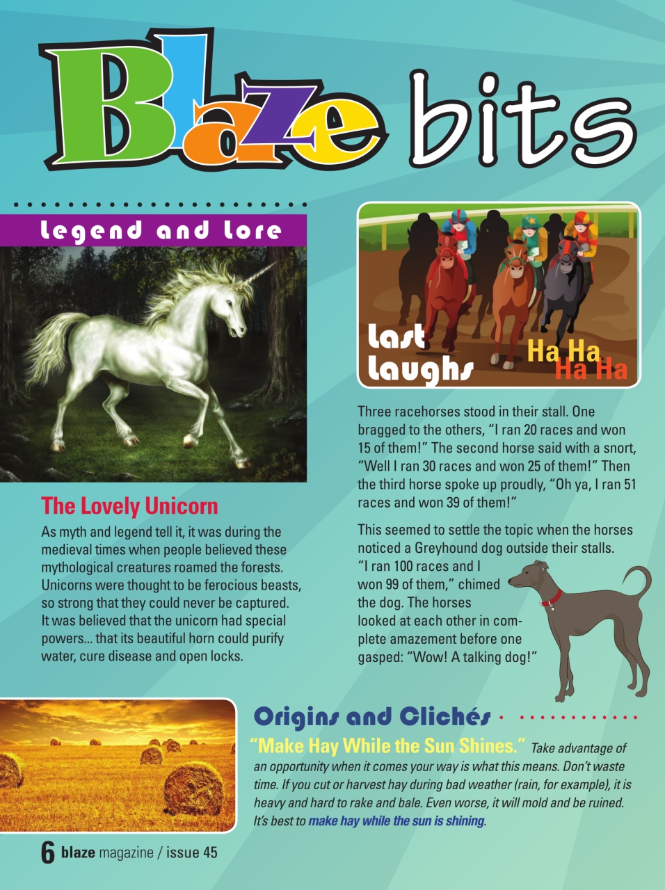Blaze Magazine For Horse Crazy Kids Preview Pages