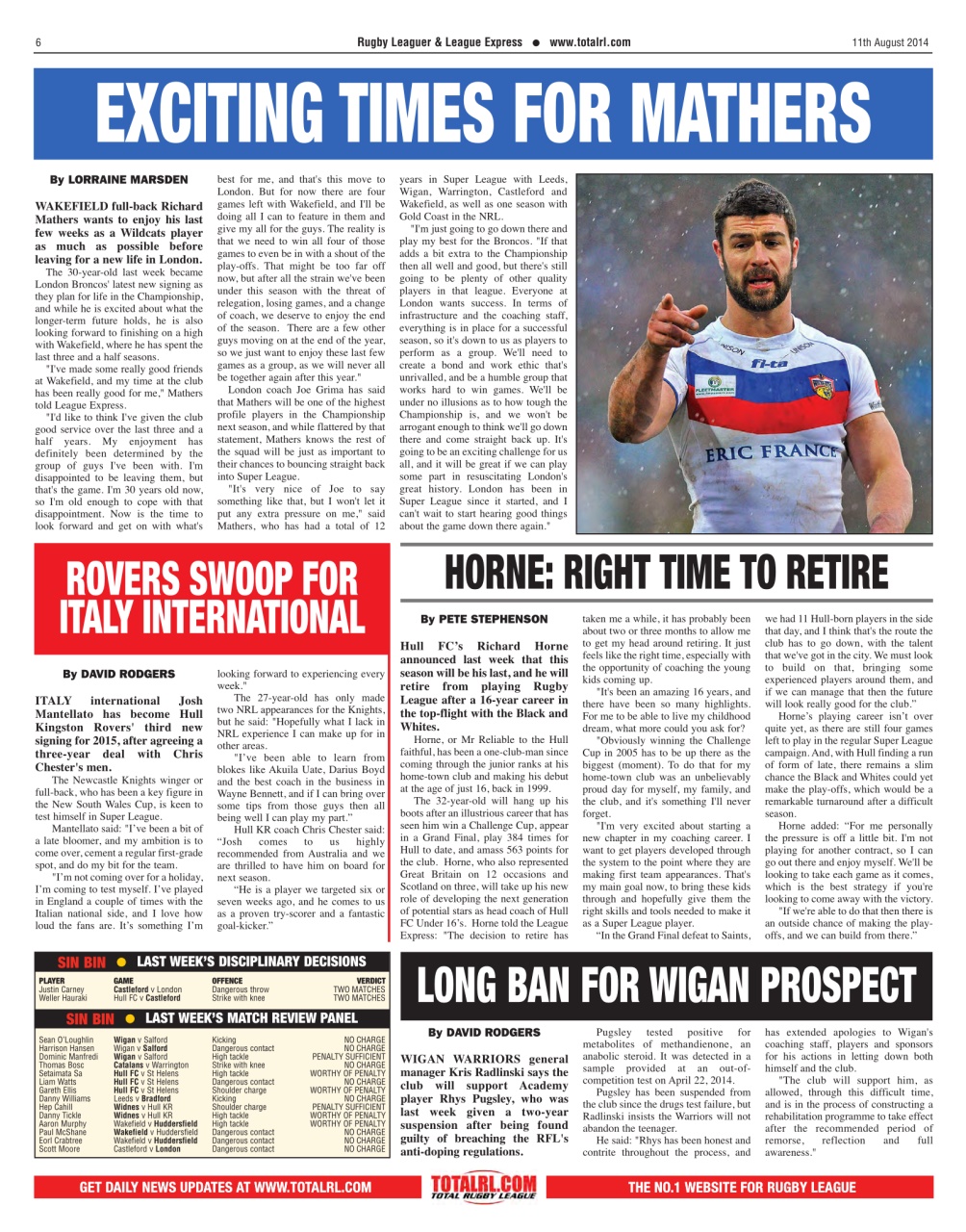 League Express Preview Pages