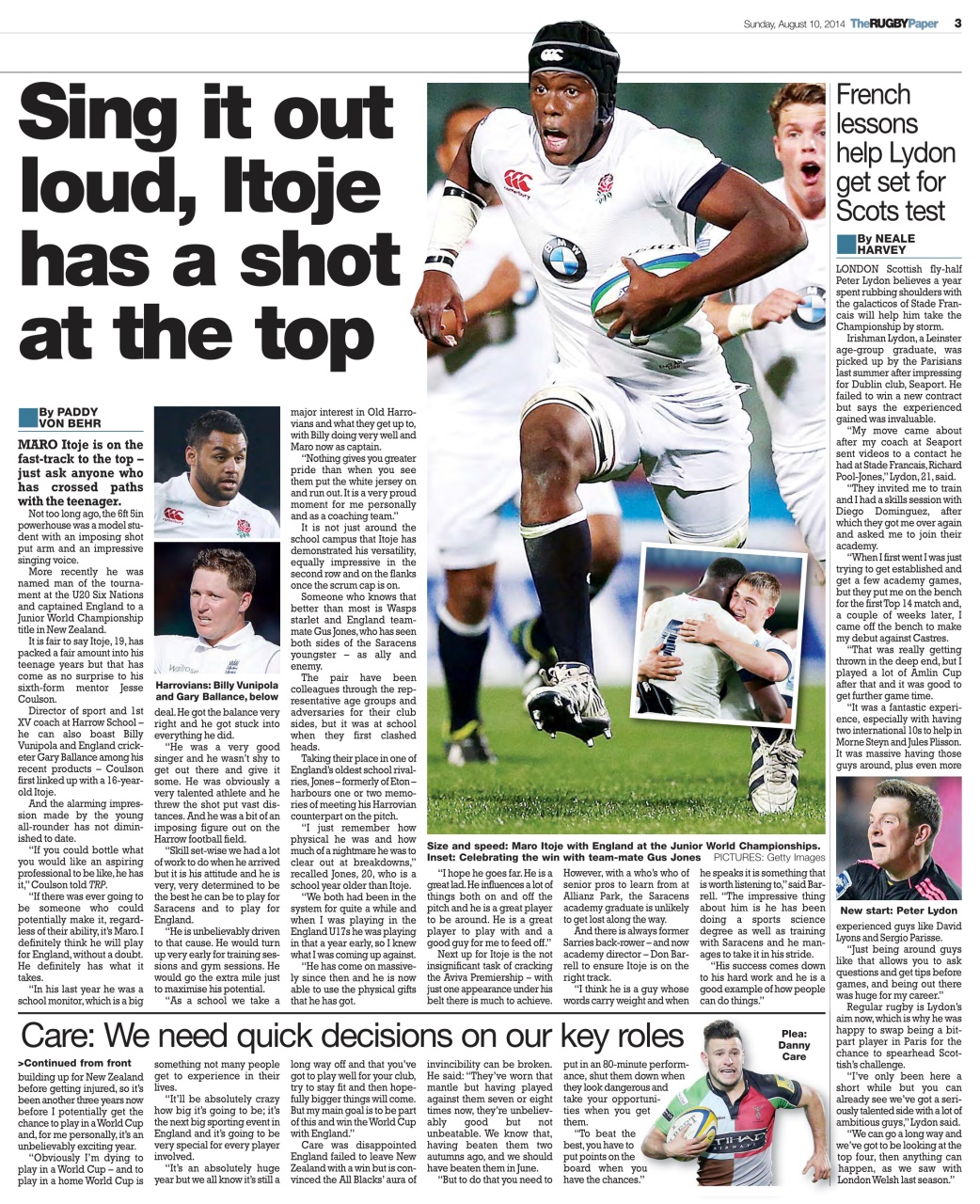 The Rugby Paper Preview Pages