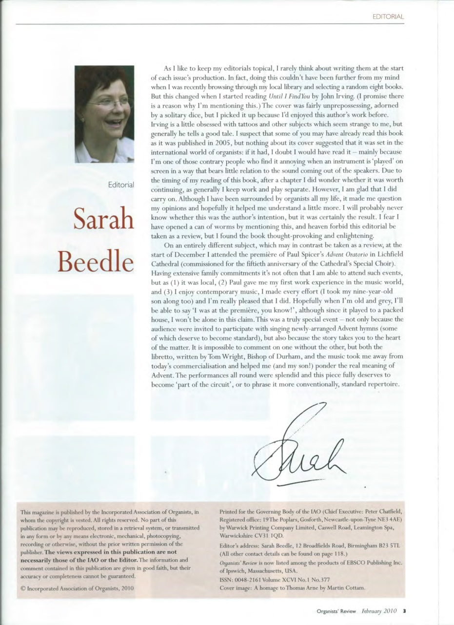 Organists' Review Preview Pages