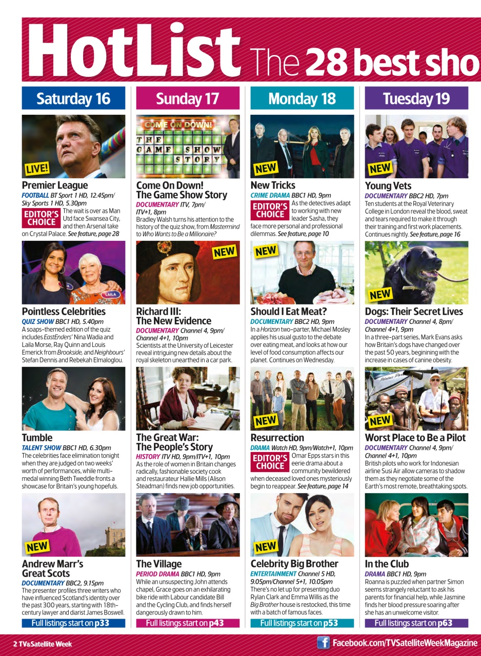 TV & Satellite Week Preview Pages