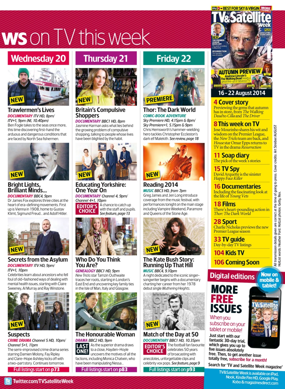 TV & Satellite Week Preview Pages