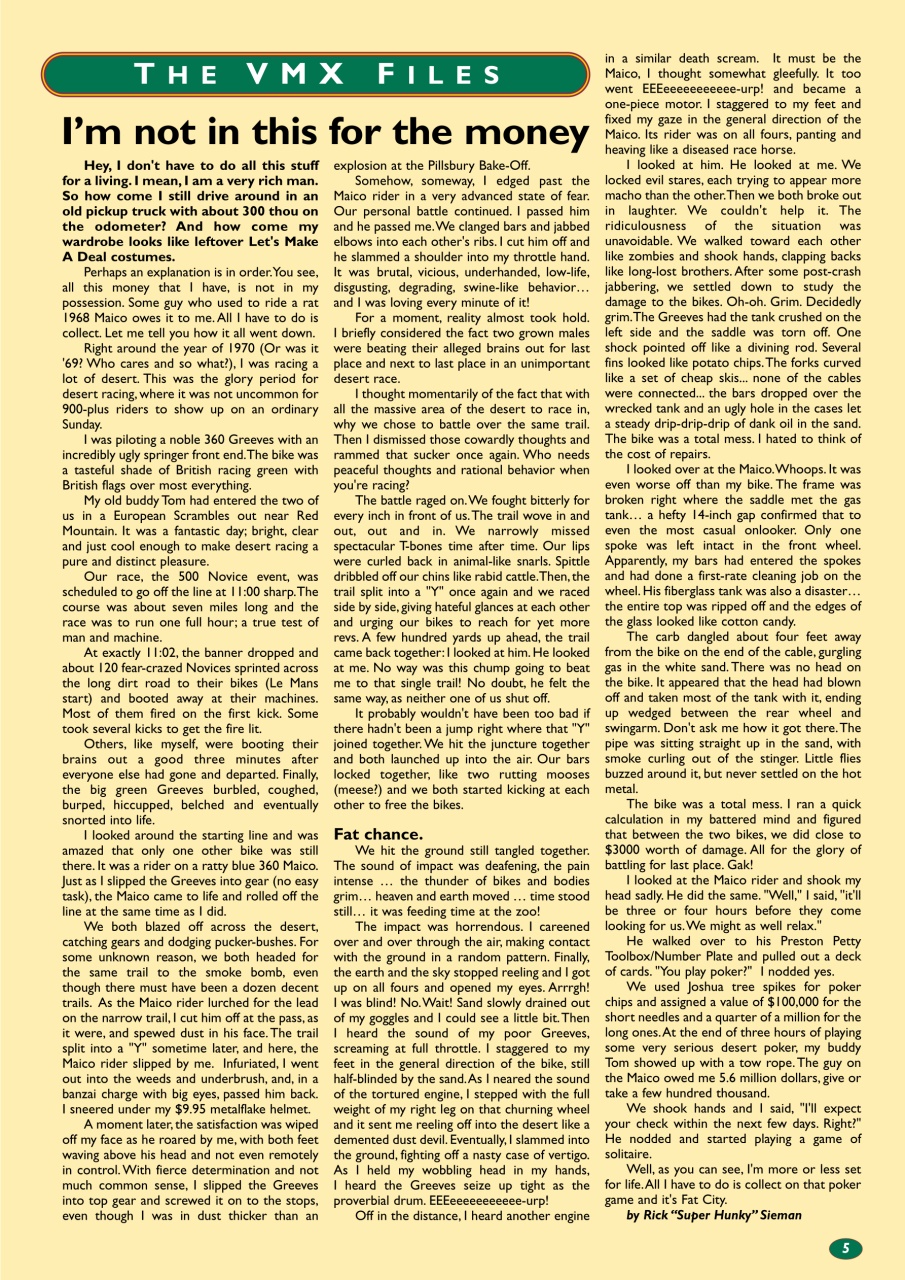 VMX Magazine Preview Pages