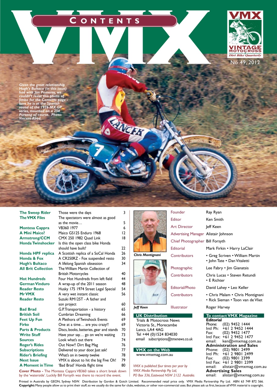 VMX Magazine Preview Pages