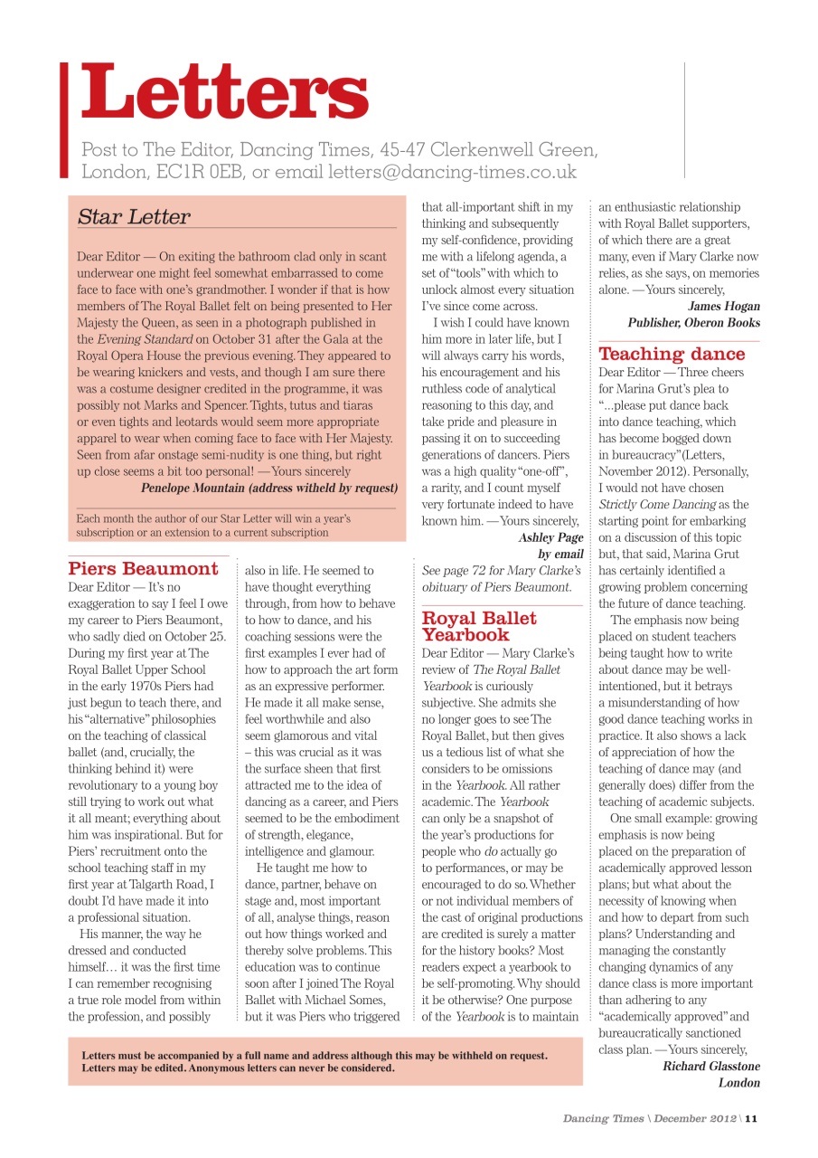 Dancing Times Preview Pages