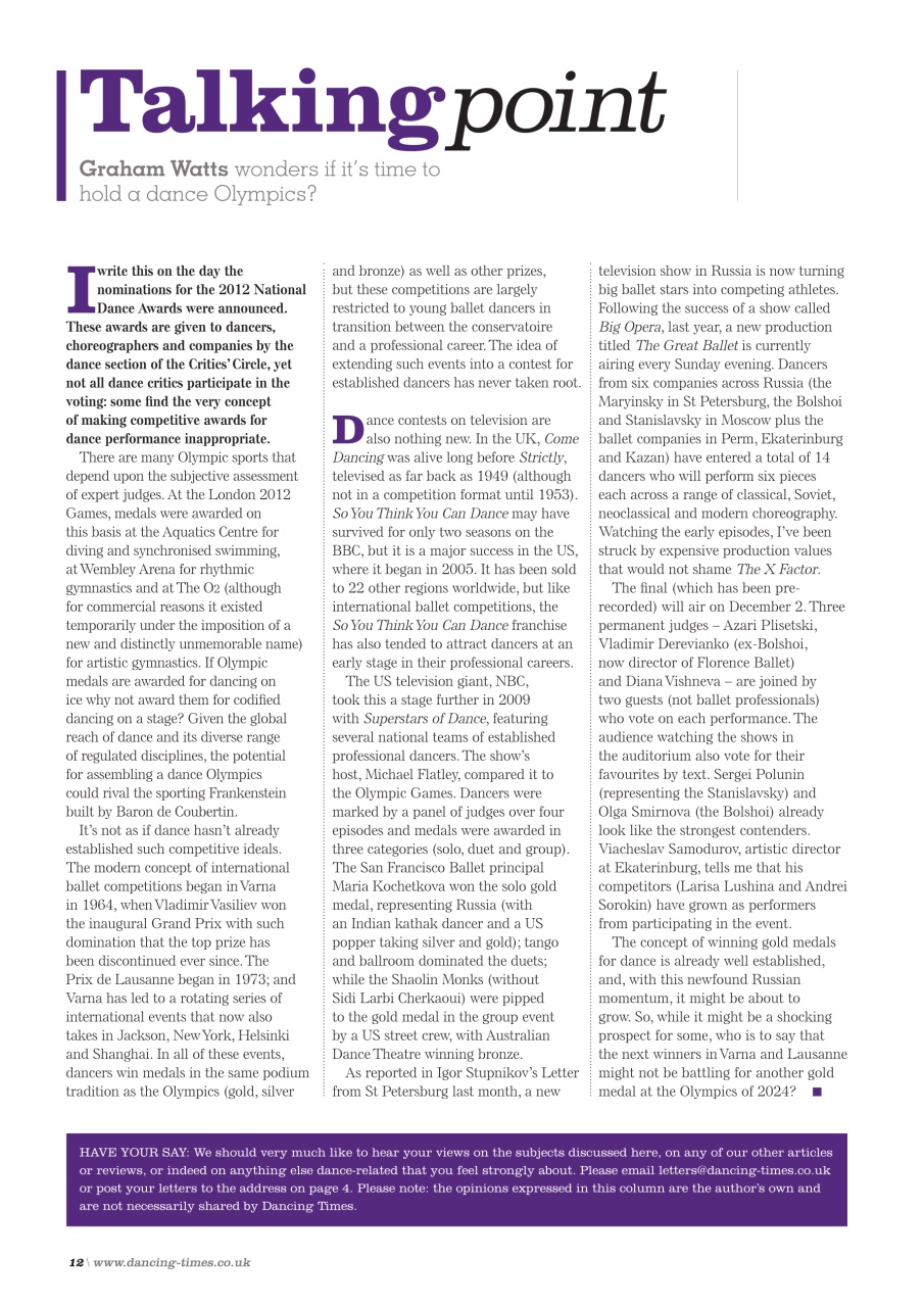 Dancing Times Preview Pages