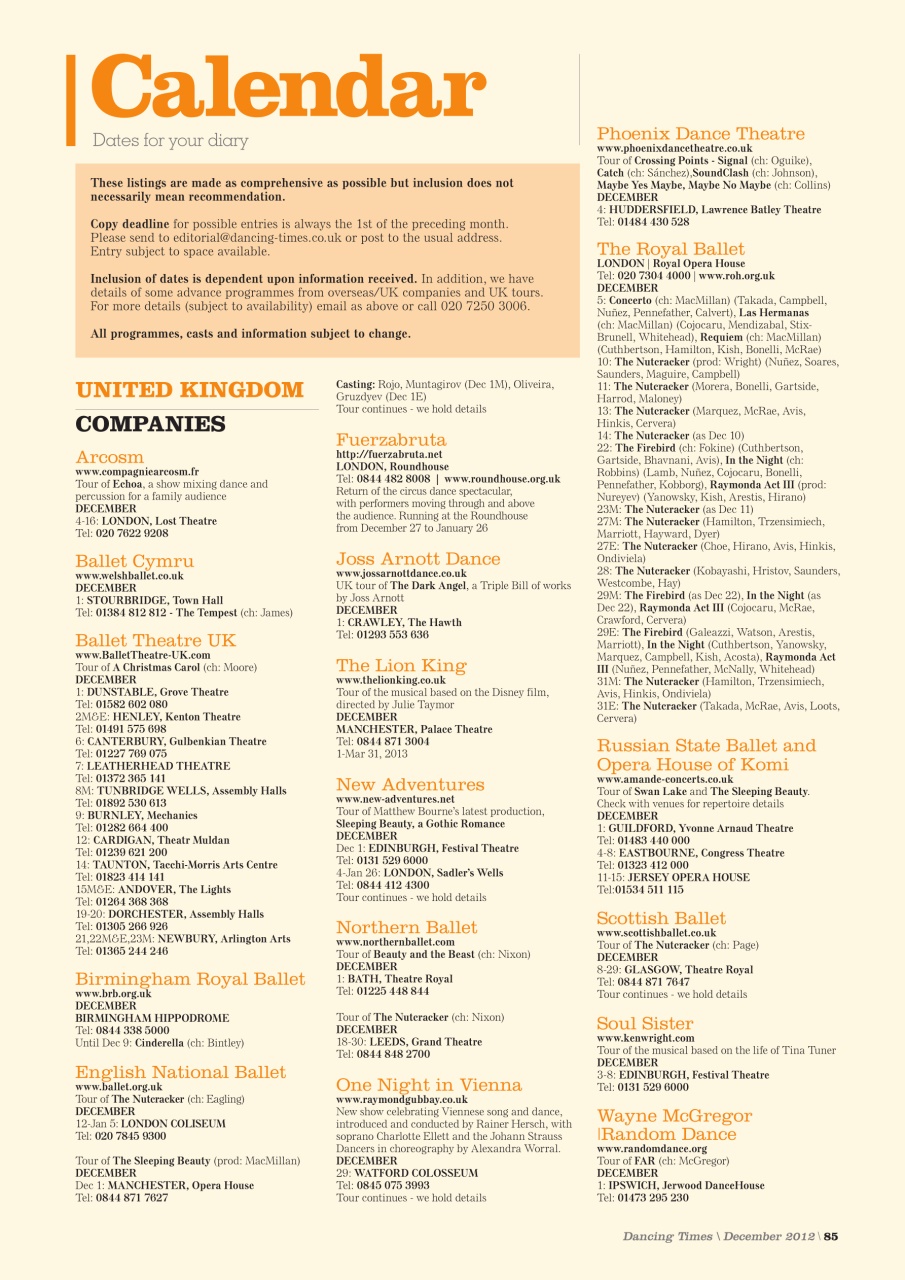 Dancing Times Preview Pages