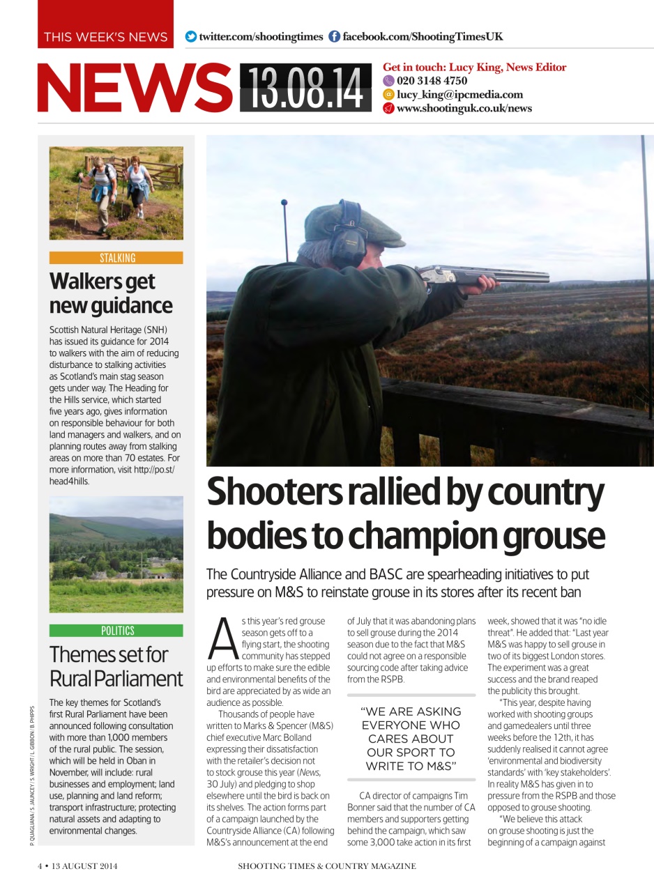 Shooting Times & Country Preview Pages