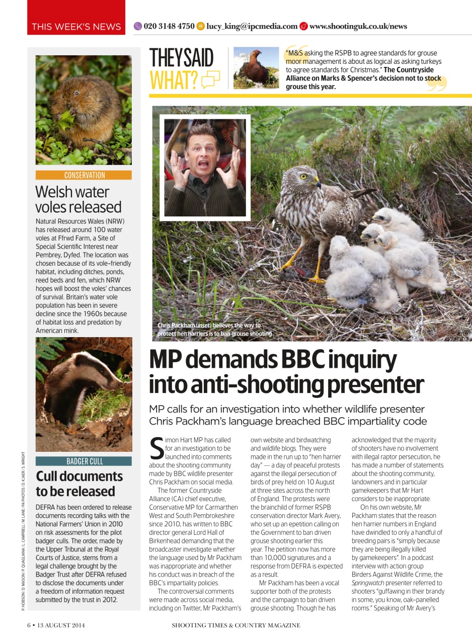 Shooting Times & Country Preview Pages