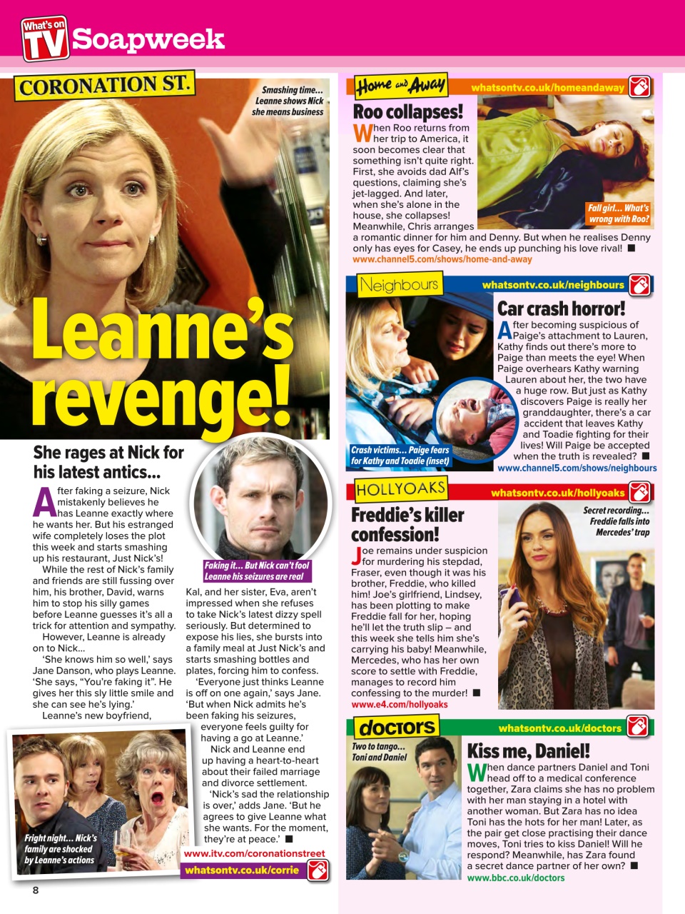 What's on TV Preview Pages