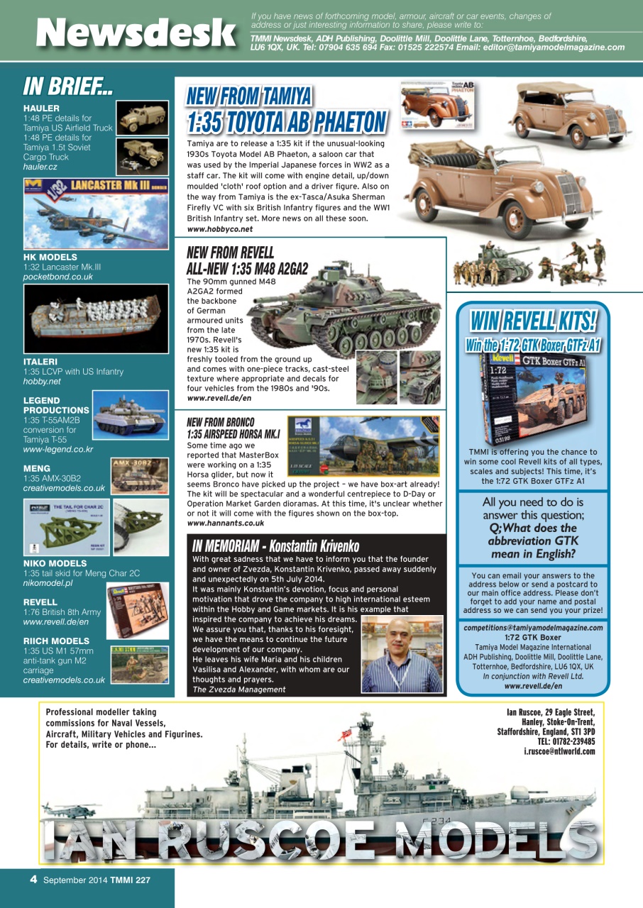 Tamiya Model Magazine Preview Pages