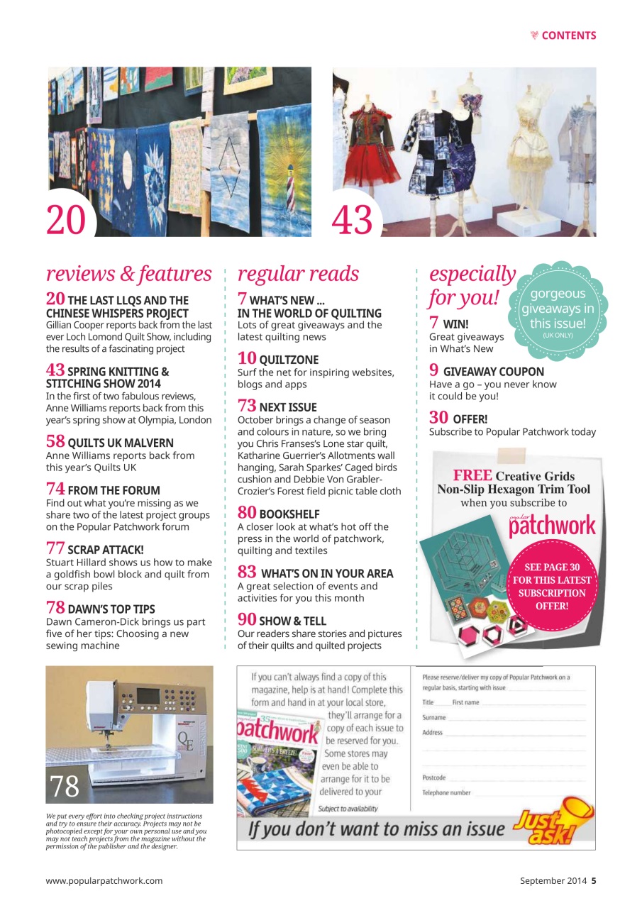 Popular Patchwork Magazine Preview Pages