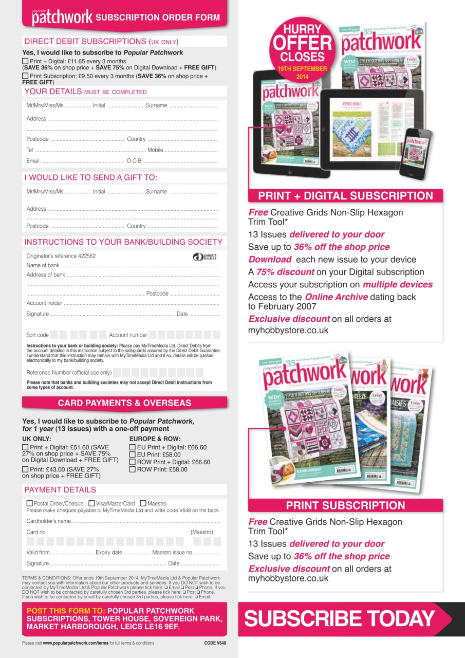 Popular Patchwork Magazine Preview Pages