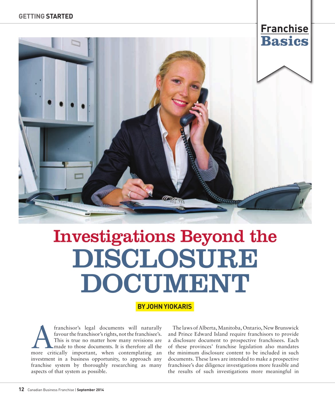 Canadian Business Franchise Preview Pages