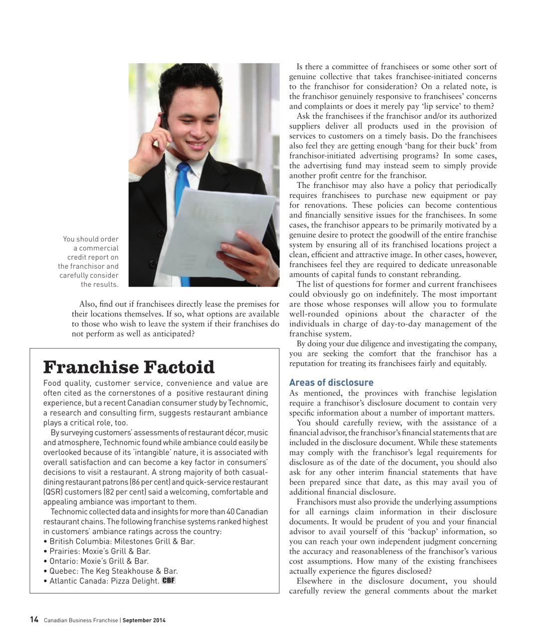 Canadian Business Franchise Preview Pages