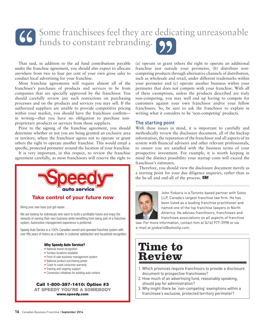 Canadian Business Franchise Preview Pages