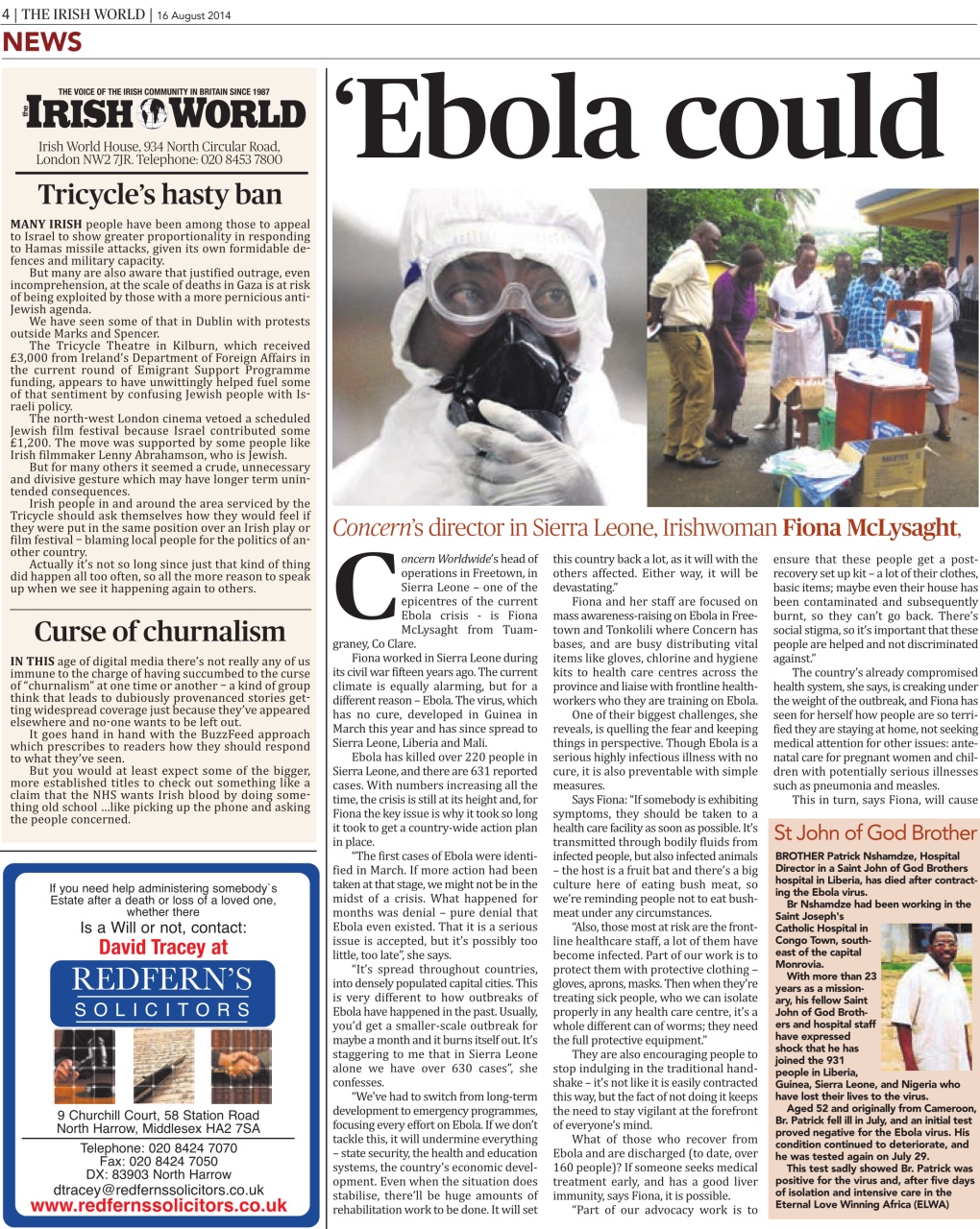 Irish World Preview Pages