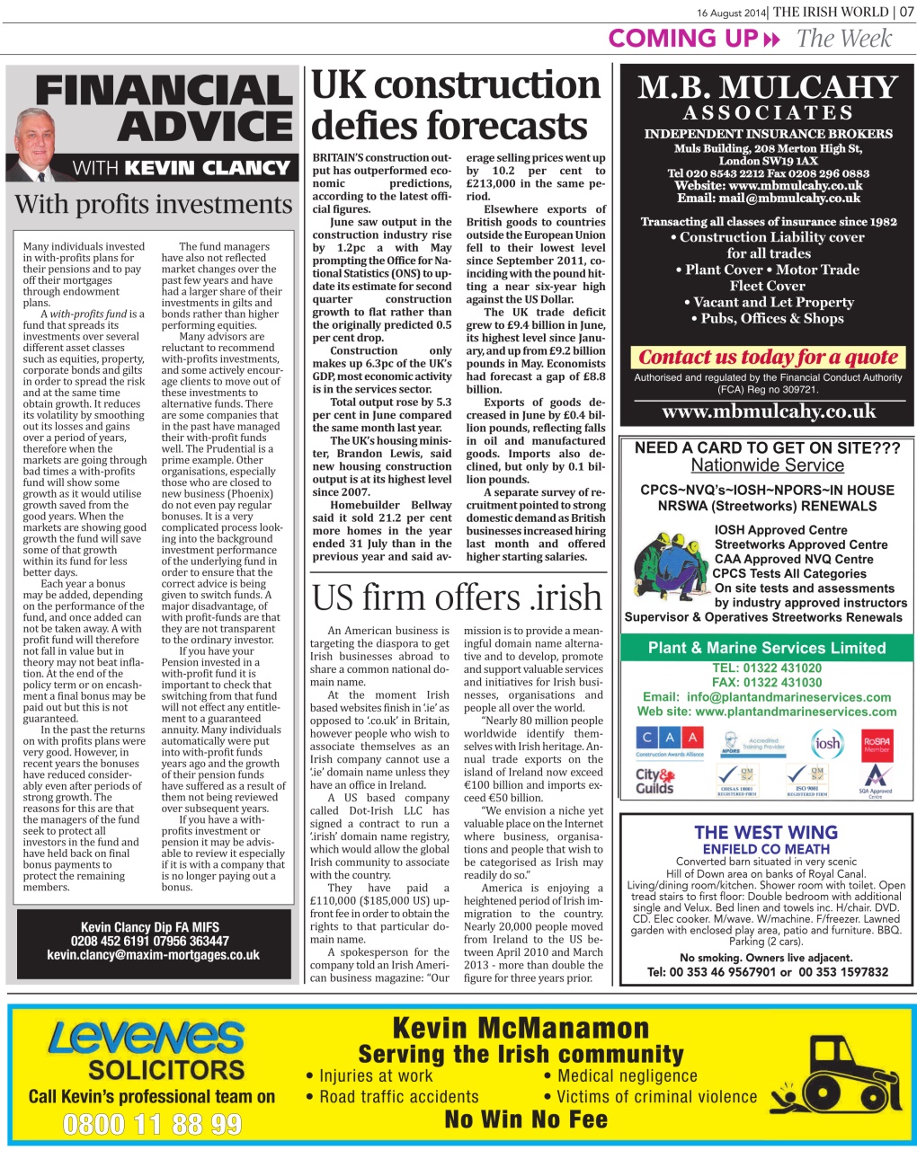 Irish World Preview Pages