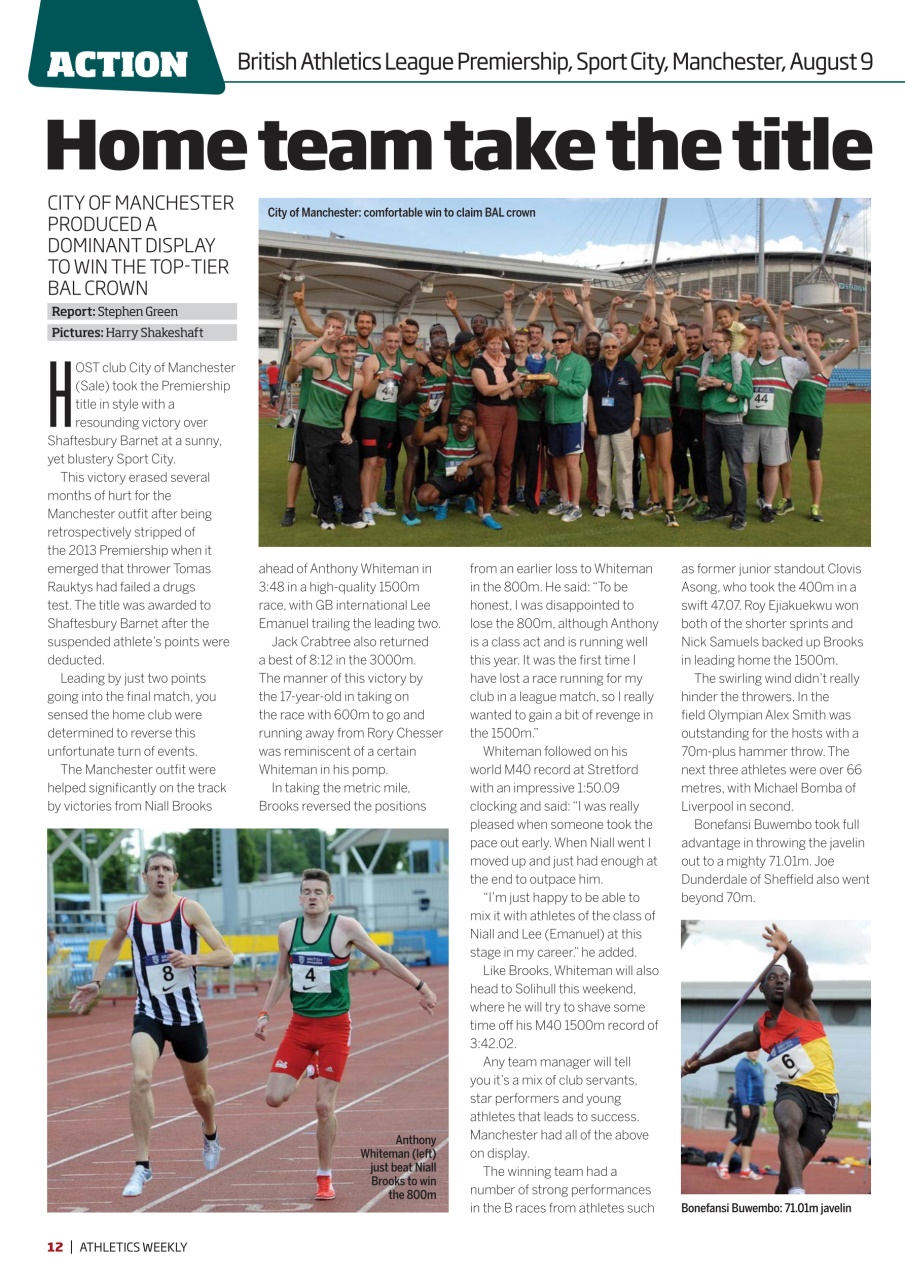 AW – Athletics Weekly Magazine Preview Pages