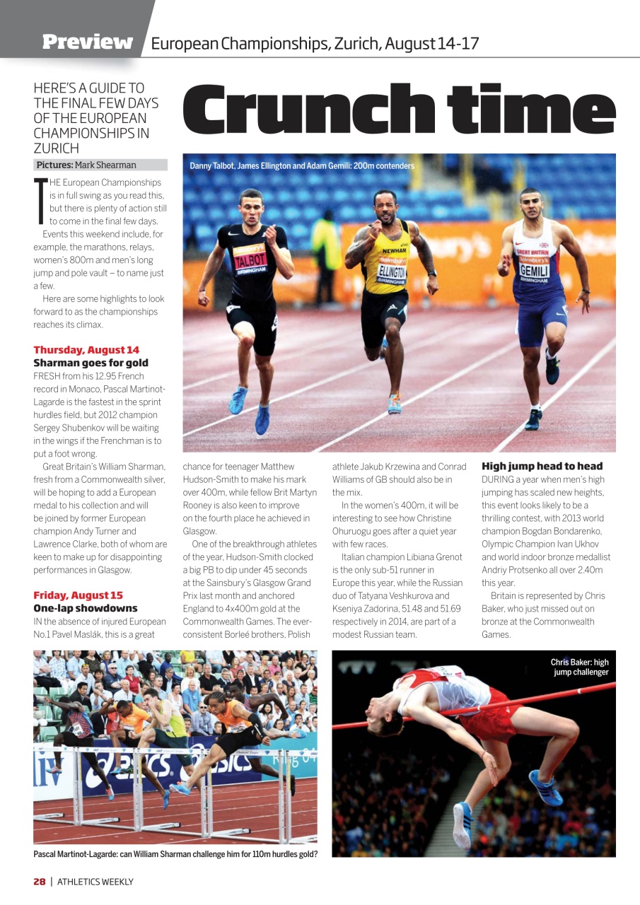 AW – Athletics Weekly Magazine Preview Pages