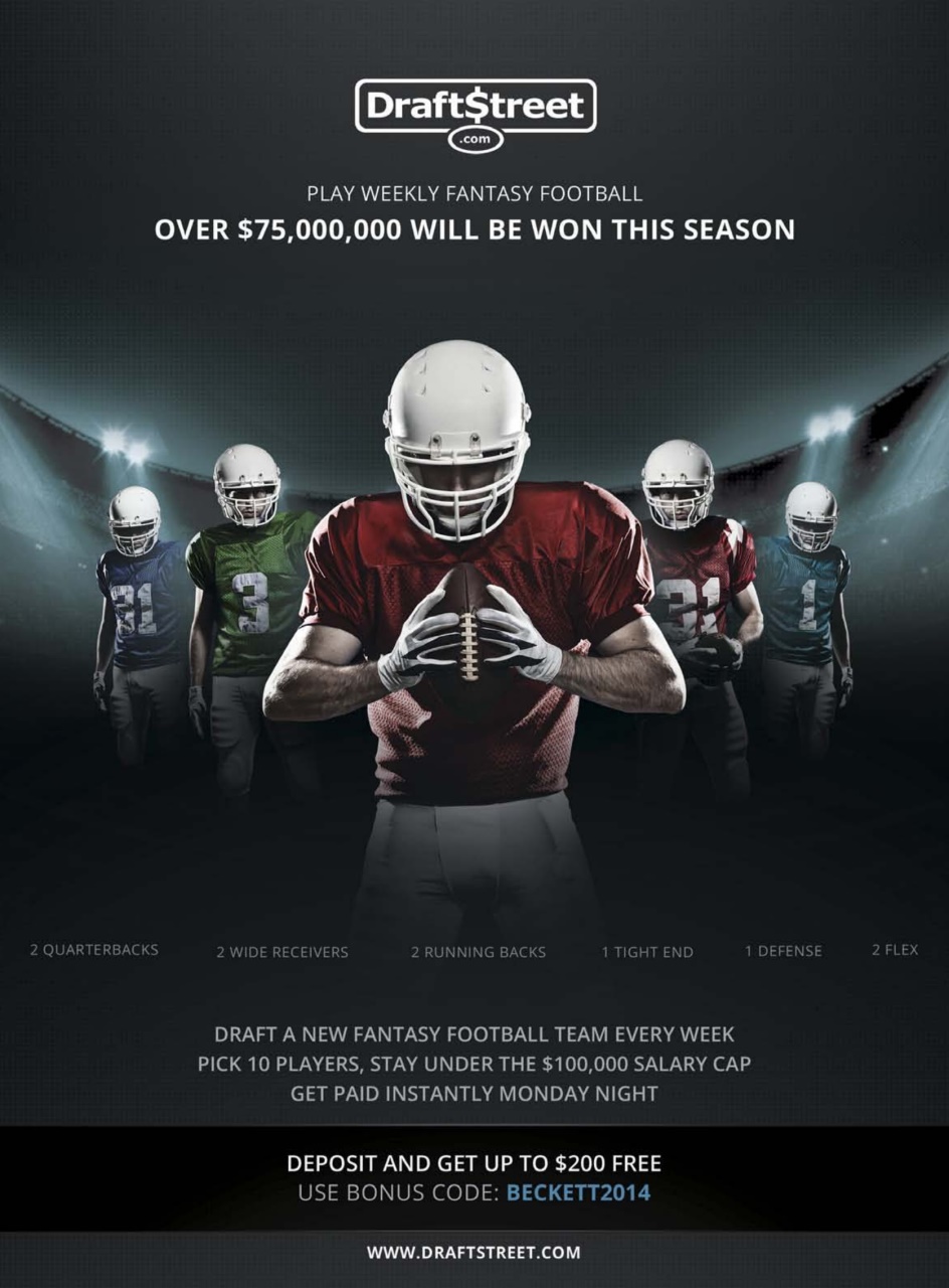 Beckett Football Magazine Preview Pages