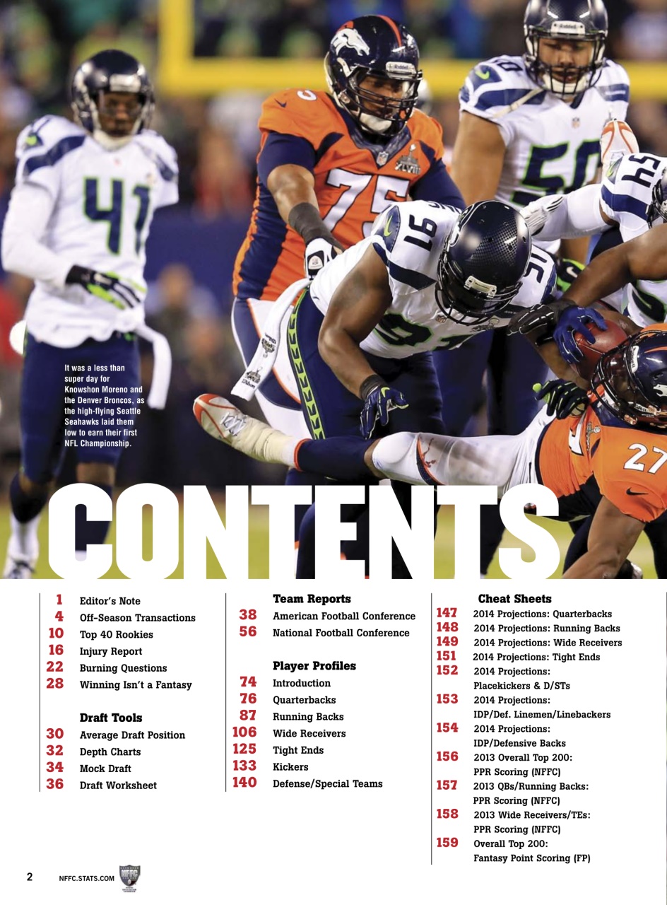 Beckett Football Magazine Preview Pages