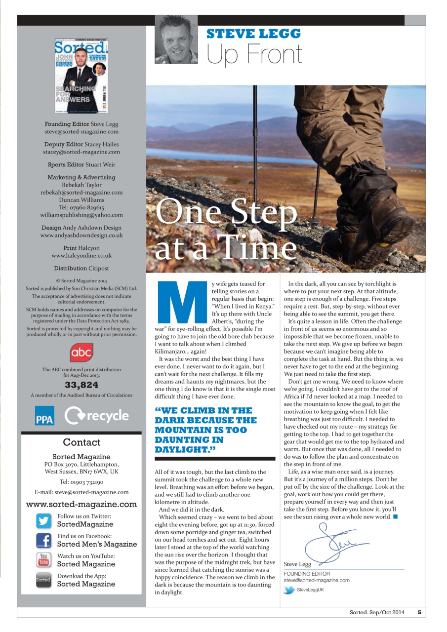 Sorted Magazine – The men's mag with morals Preview Pages