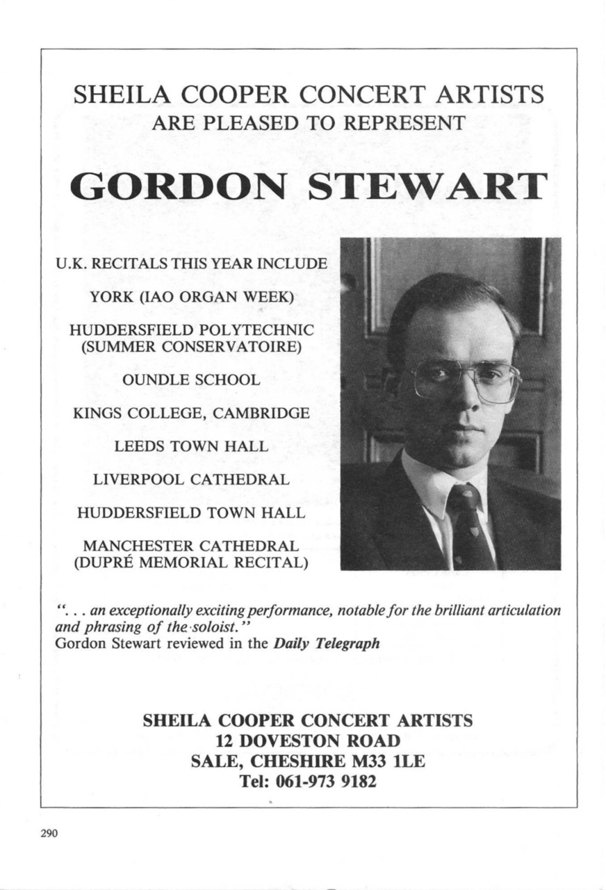 Organists' Review Preview Pages