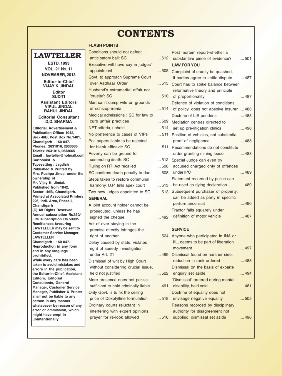 Lawteller – A Legal Awareness Magazine Preview Pages