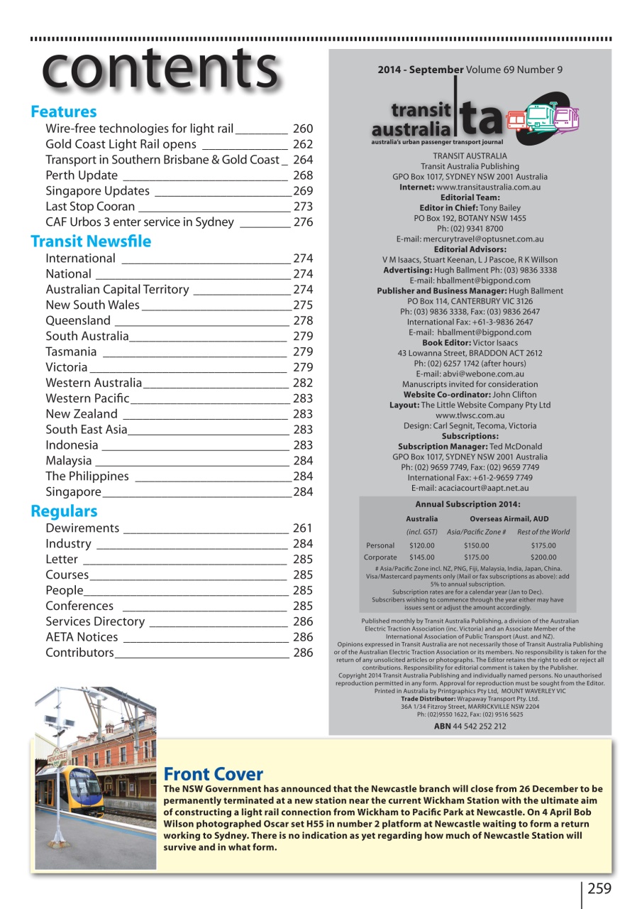 Transit Australia Preview Pages