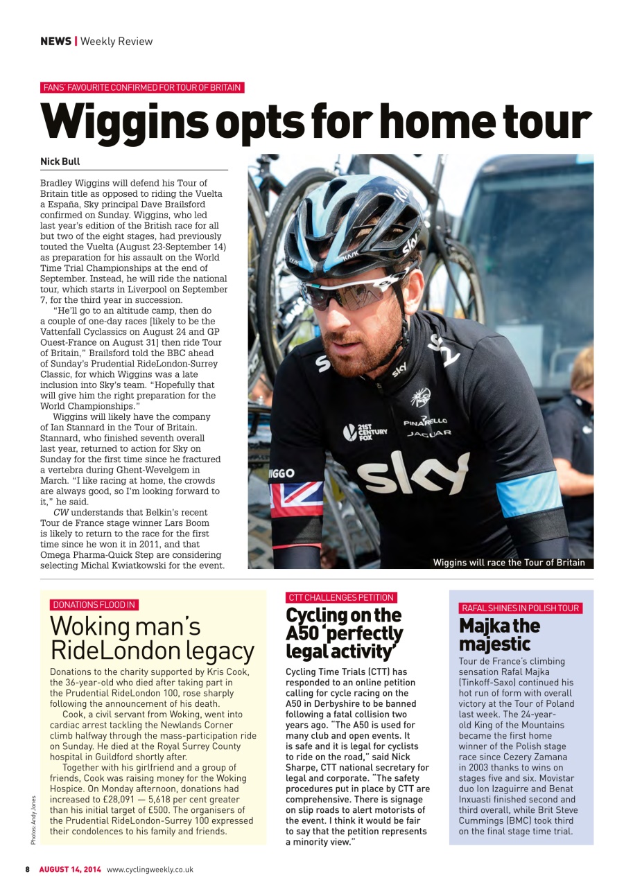 Cycling Weekly Preview Pages