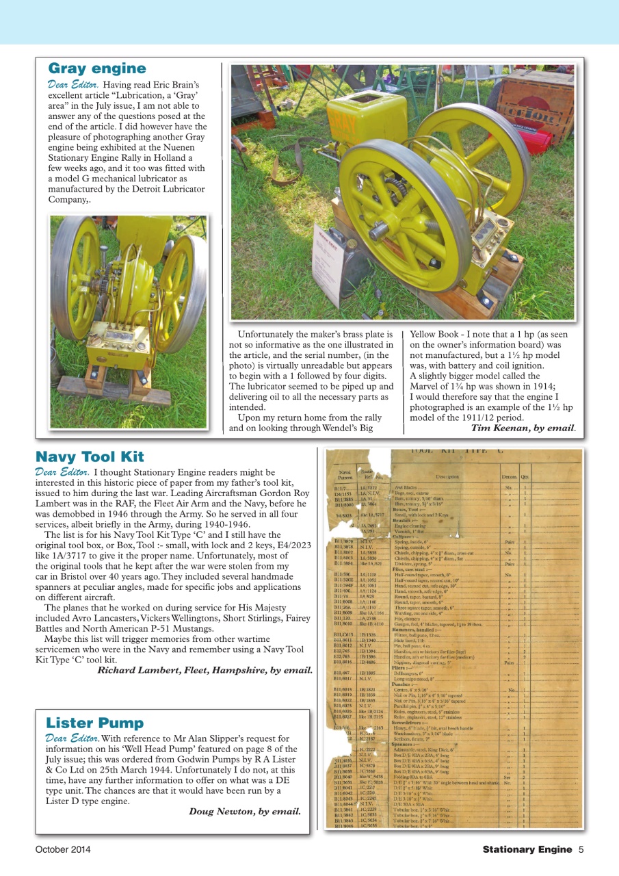 Stationary Engine Preview Pages
