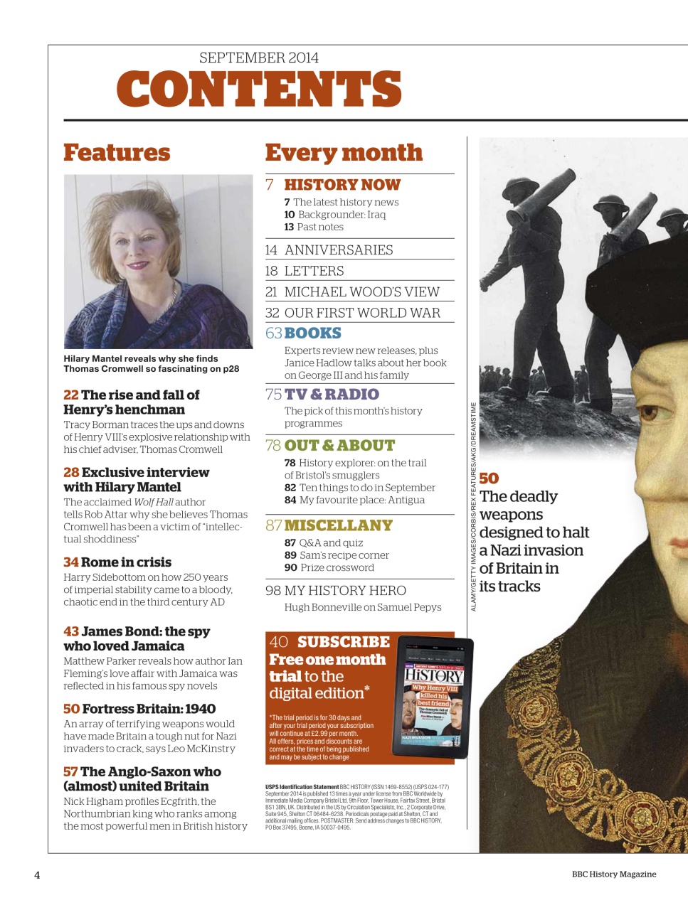 BBC History Magazine Preview Pages