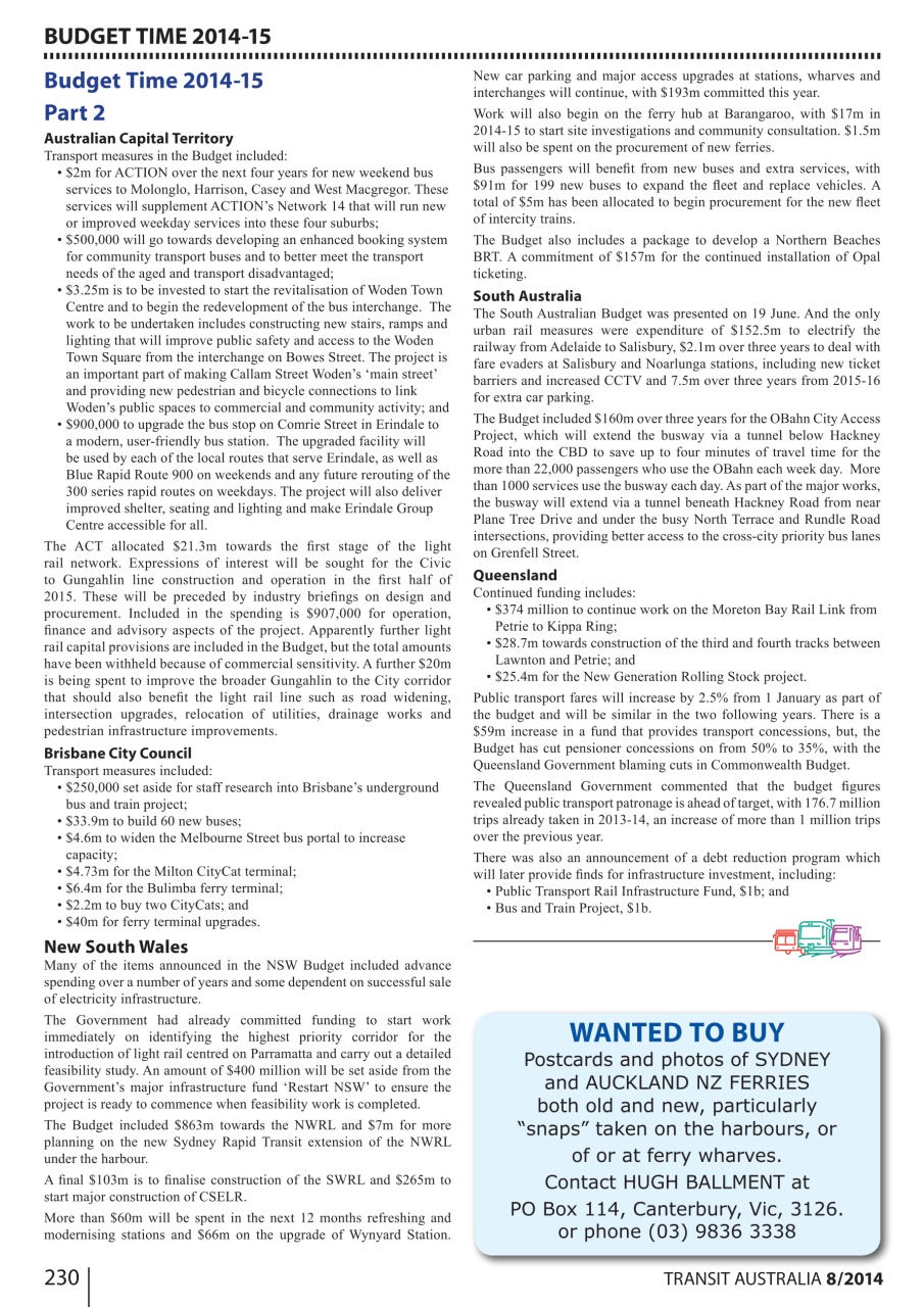 Transit Australia Preview Pages