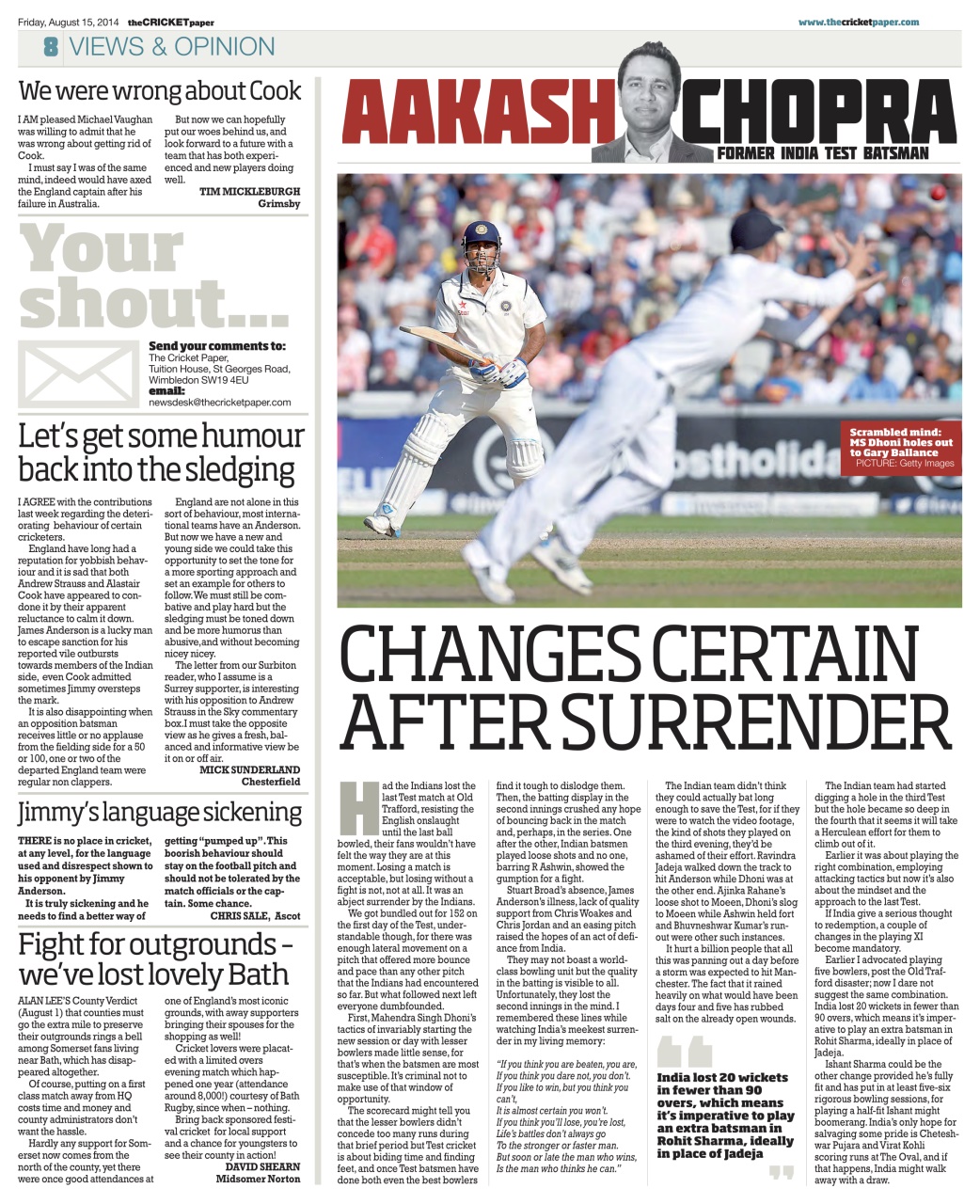 The Cricket Paper Preview Pages