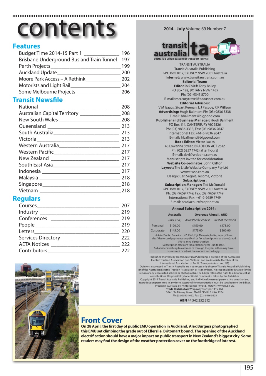 Transit Australia Preview Pages