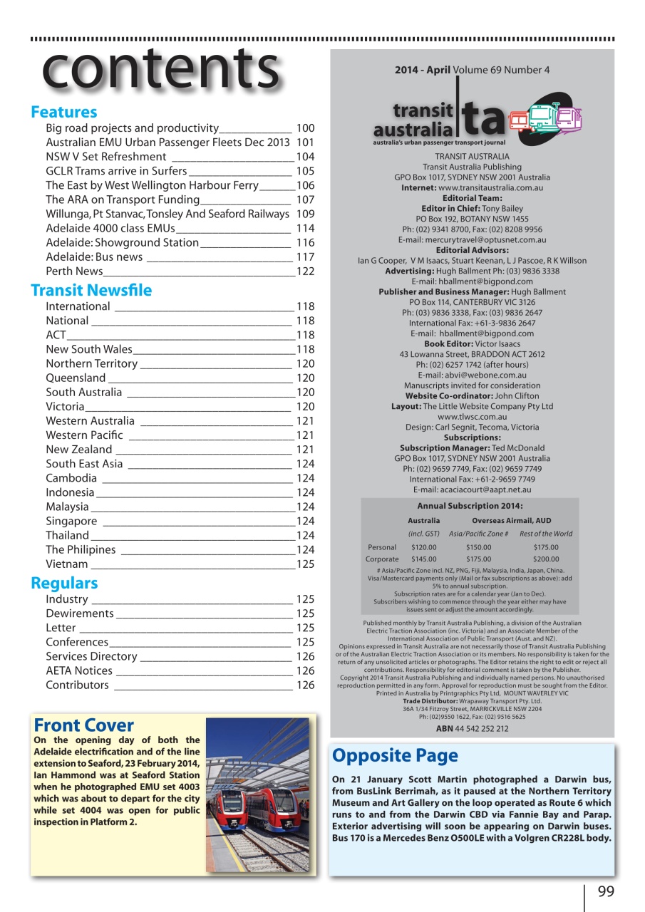 Transit Australia Preview Pages