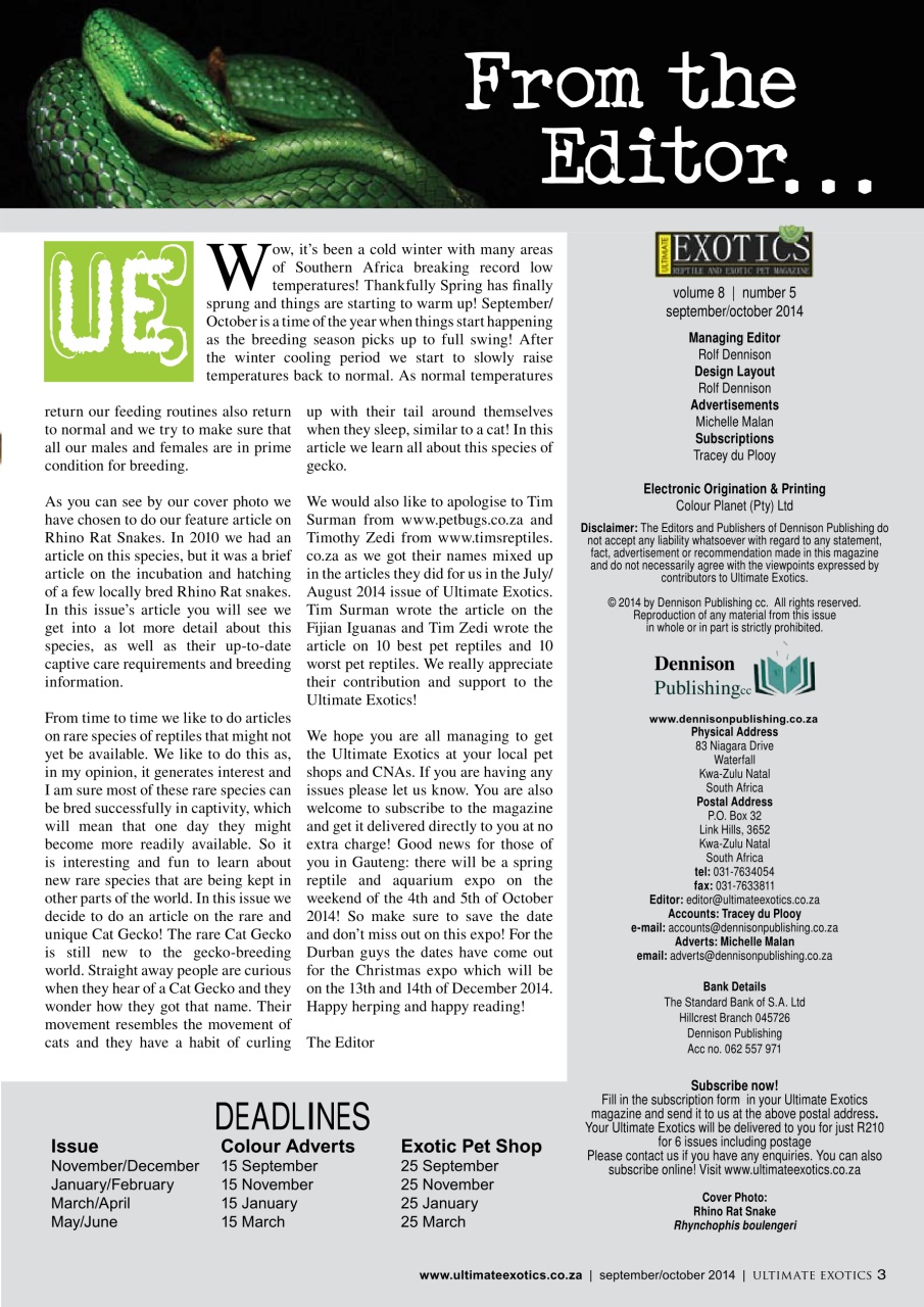 Ultimate Exotics Preview Pages