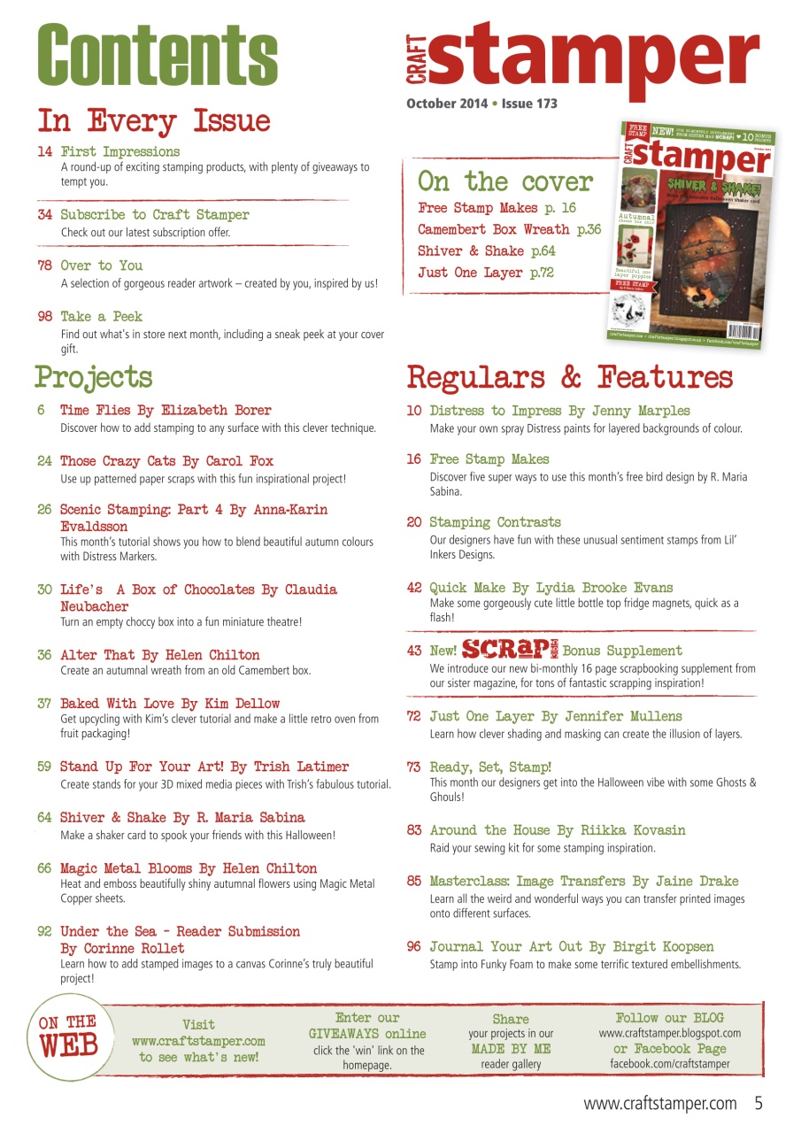 Craft Stamper Preview Pages