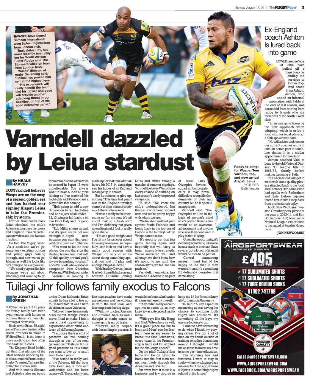The Rugby Paper Preview Pages
