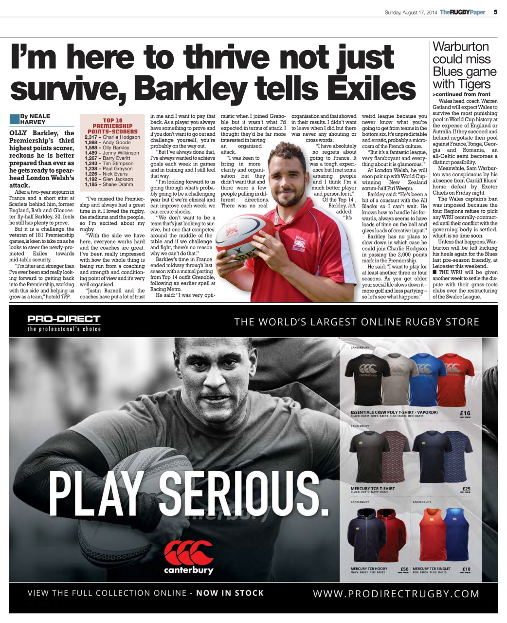 The Rugby Paper Preview Pages