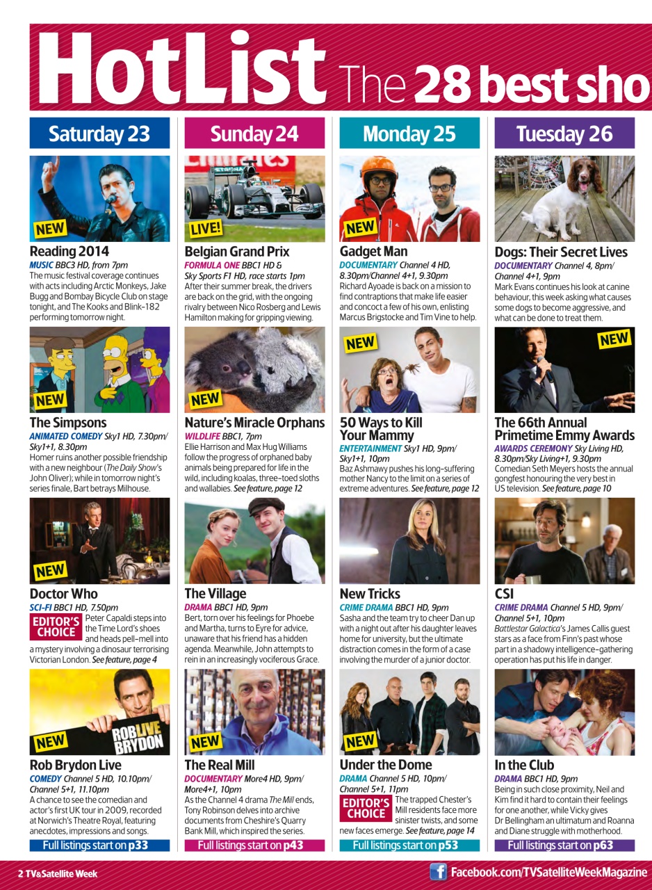 TV & Satellite Week Preview Pages