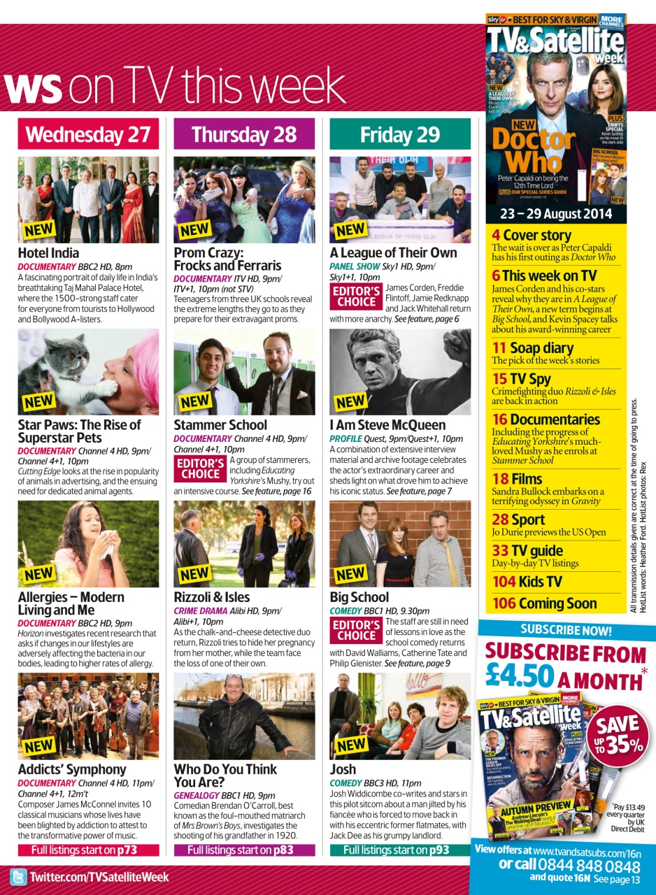TV & Satellite Week Preview Pages