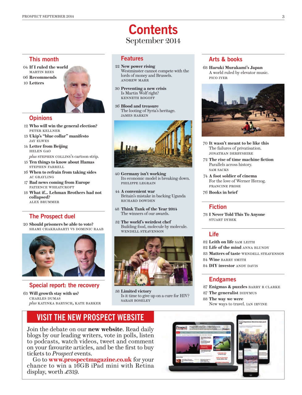 Prospect Magazine Preview Pages