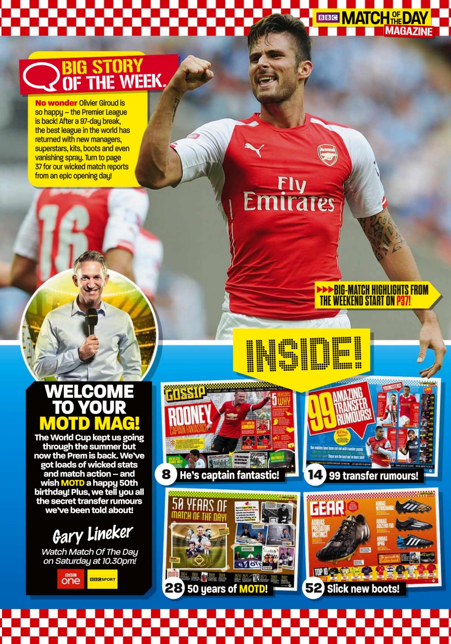 Match of the Day Preview Pages