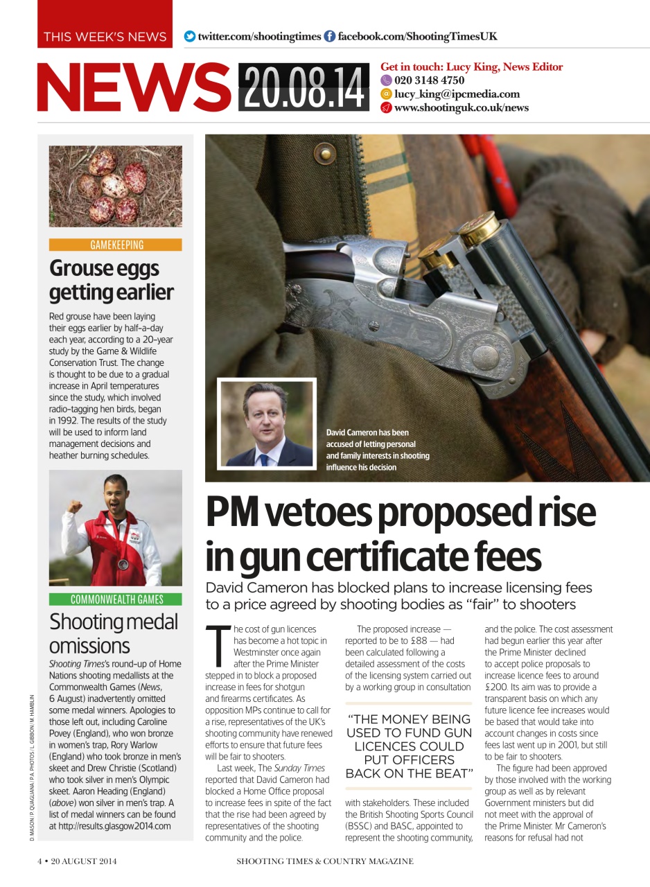 Shooting Times & Country Preview Pages
